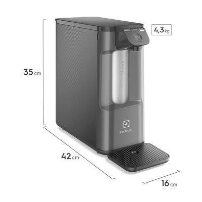 Purificador Electrolux Eletrônico Compacto Experience Pure 4x Digital Cinza (PE12G) Bivolt