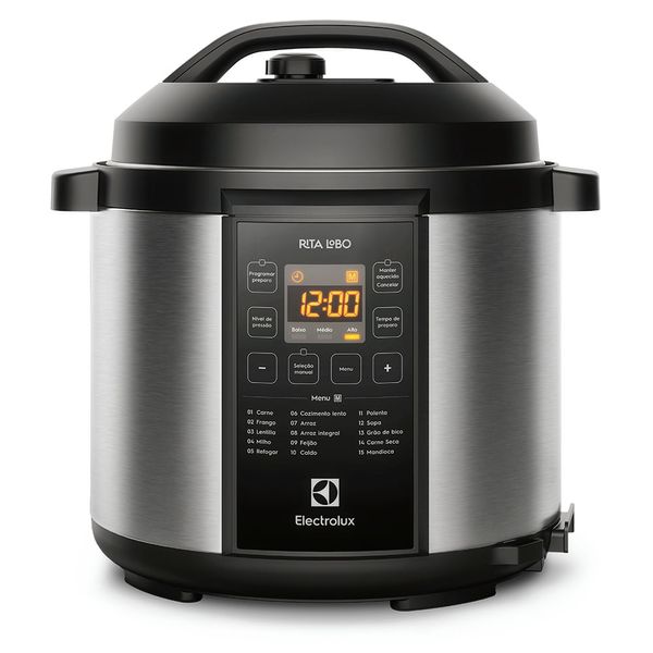 Panela de Pressão Elétrica Electrolux por Rita Lobo 6L Preta Experience Digital (PCC20) 127V
