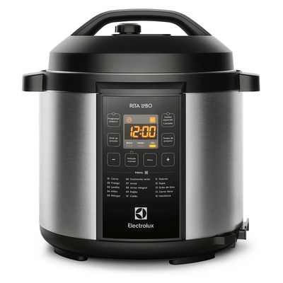 Panela de Pressão Elétrica Electrolux por Rita Lobo 6L Preta Experience Digital (PCC20) 127V