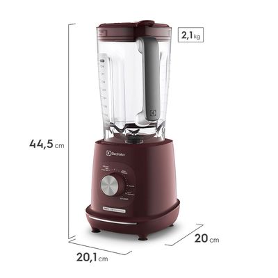 Liquidificador Electrolux 1500W 3.2L Efficient Tri Force 15 Velocidades Vermelho (EBL1510) 220V
