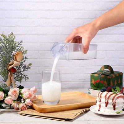 Garrafa Grande Caixa de Leite Suco Água Transparente 1 Litro