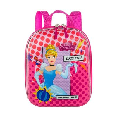 Mochila Escolar Infantil de Costas Princesa Cinderela Rosa