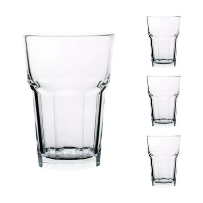 Jogo com 03 Copo de Vidro 350ml Água Suco Bebidas em Geral