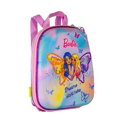 Mochila Escolar Infantil de Costas Barbie Borboleta Tie Dye