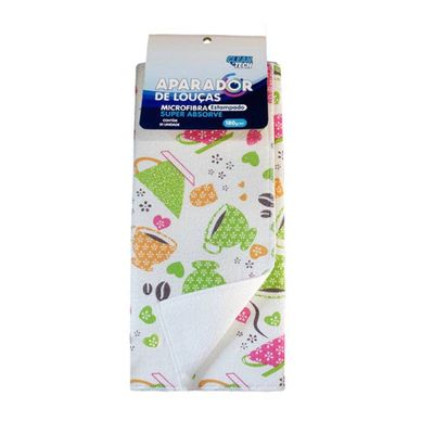 Kit 10 Toalha Aparador Louças Microfibra Estampada 38cmx50cm