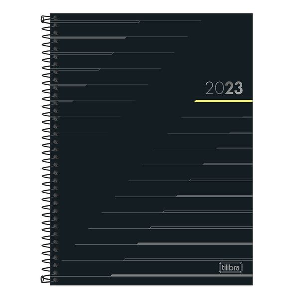 Agenda Executiva Tilibra Espiral Spot Preta Grande