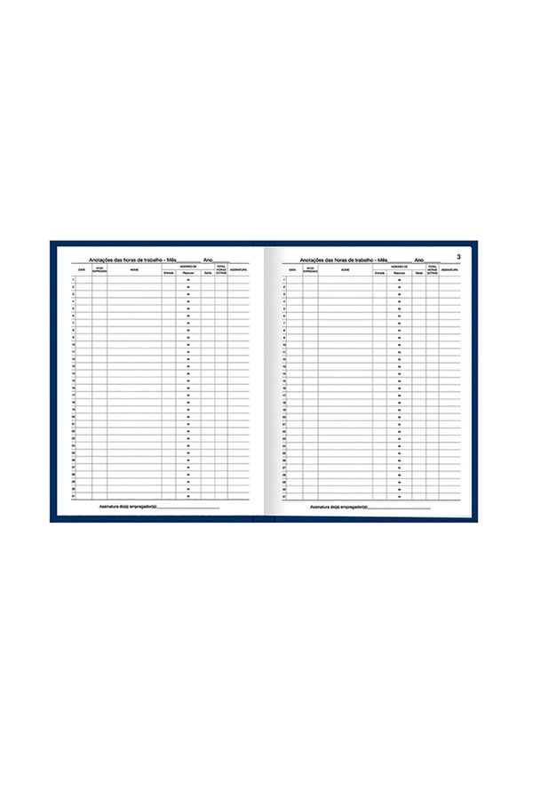 Livro de Ponto Tilibra Capa Dura Pequeno com 160 Folhas 153x216mm