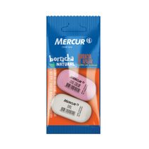 Borracha Oval Branca, Rosa com 2 Mercur