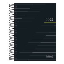 Agenda Executiva Tilibra Espiral Spot Preta Média