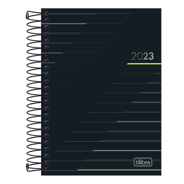 Agenda Executiva Tilibra Espiral Spot Preta Média