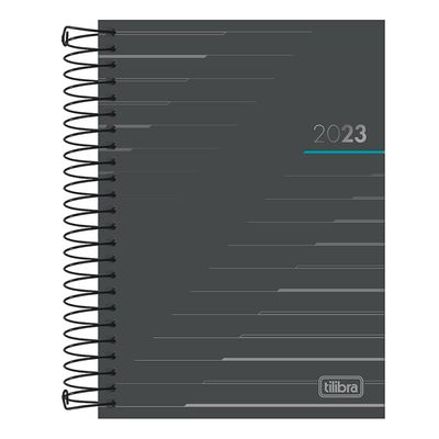 Agenda Executiva Tilibra Espiral Spot Preta Média