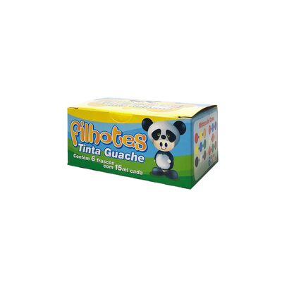 Tinta Guache Acrilex Filhotes com 6 Cores 15ml