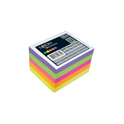 Bloco de Anotações Tilibra Cubo 5 Cores Neon com 600 Folhas 92x82mm