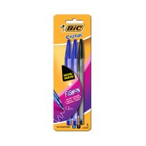 Caneta Esferográfica Bic Soft 1.2mm Preta e Azul com 3 Unidades