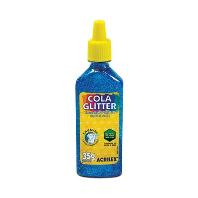 Cola Acrilex Gliter Azul 35g