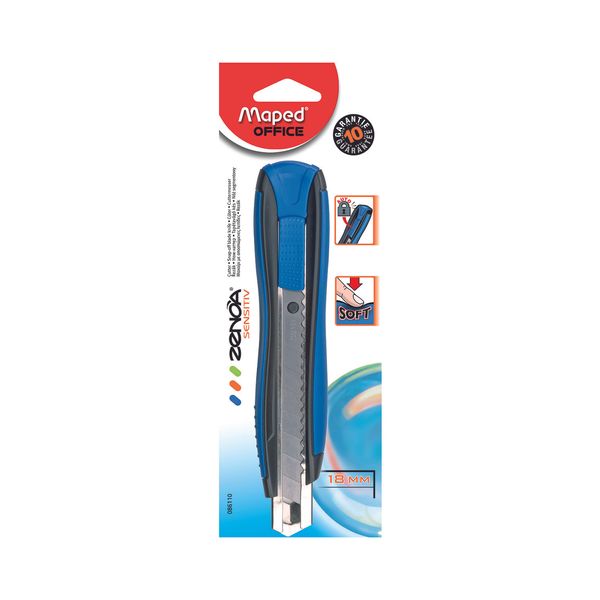 Estilete Retrátil Maped Zenôa Azul Lâmina 18mm