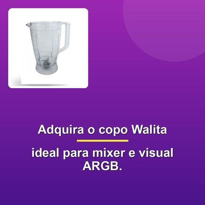 Copo Com Alça Transparente Walita - Cx -6
