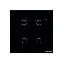 Interruptor Smart Wi-fi Touch4 Teclas Preto Ews1004