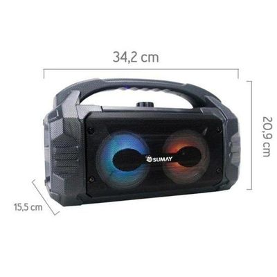 Caixa De Som Portátil Sumay Sunbox 50w Preta