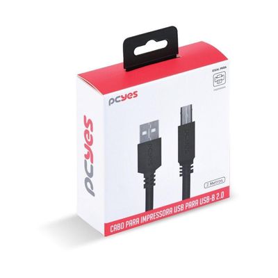 Cabo Usb 2.0 A Macho × Usb B Macho 2m