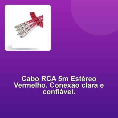 Cabo Santo Angelo Rca 5m Estéreo Vermelho
