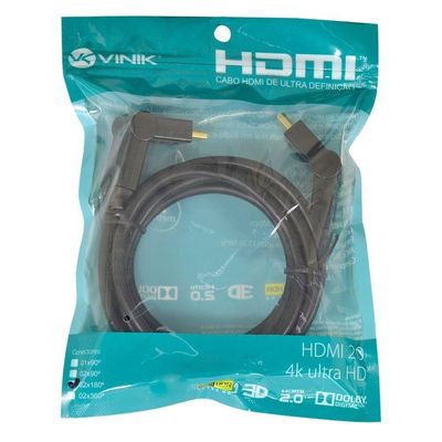 Cabo Hdmi 2.0 4k Ultra Hd 3d 360° 2m