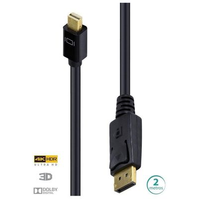 Cabo Displayport X Mini Displayport Ultra Hd60hz 2m