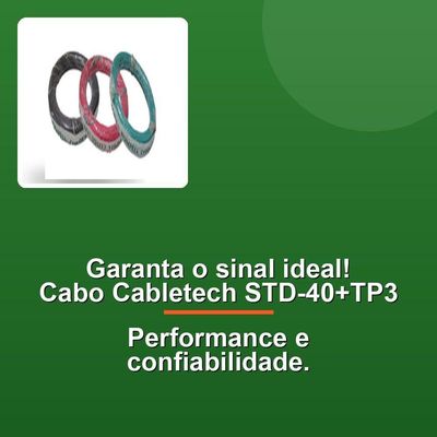 Cabo Coaxial Cabletech Std-40+tp3 Branco 305m