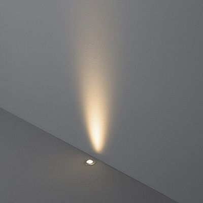 Balizador De Solo Led Stella Way Up Recuado 1w Bivolt Alumínio - 3000k - Luz Amarela