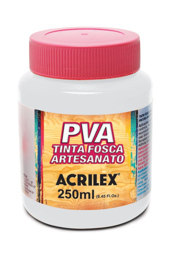 Tinta Pva Fosca para Artesanato 250ml Branca
