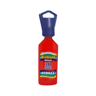 Tinta Dimensional Relevo Brilhante 35ml Vermelho Fogo