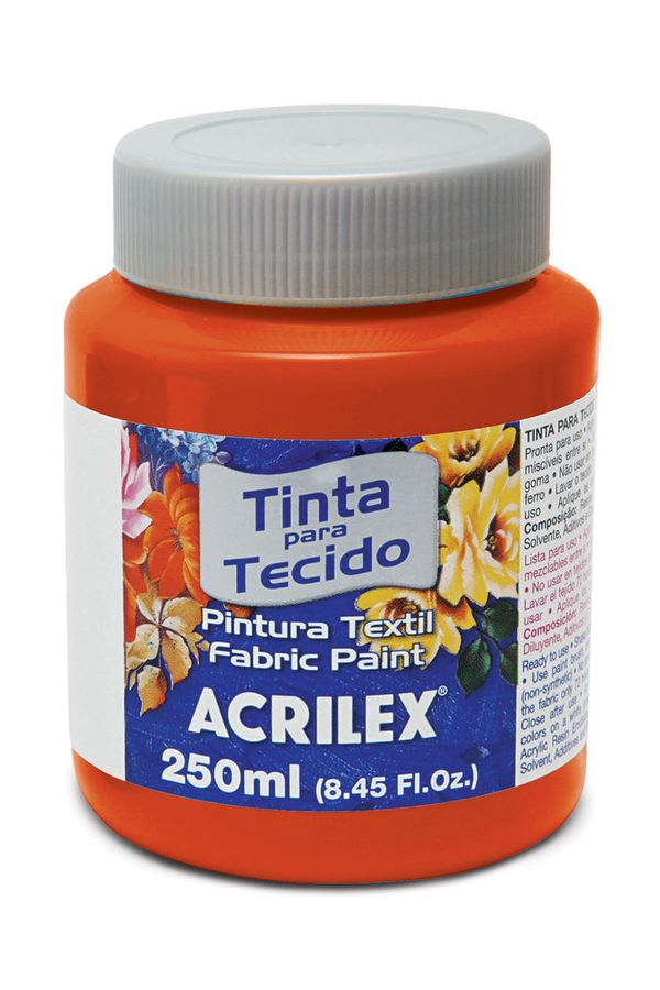 Tinta para Tecido 250ml Vermelho Fogo