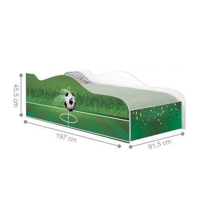 Cama Solteiro Infantil 197x91,5cm para Quarto Personagens Copa Futebol K02 - D'Rossi