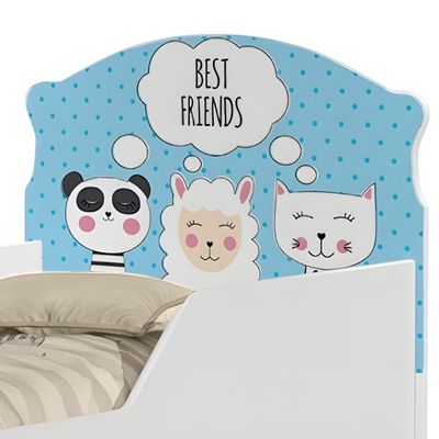 Mini Cama Infantil 153,2x79cm com Proteção Lateral Personagens Amigos K02 - D'Rossi