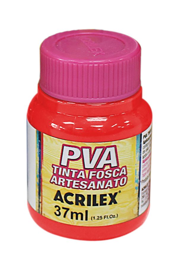 Tinta Pva Fosca para Artesanato 37ml Vermelho Fogo