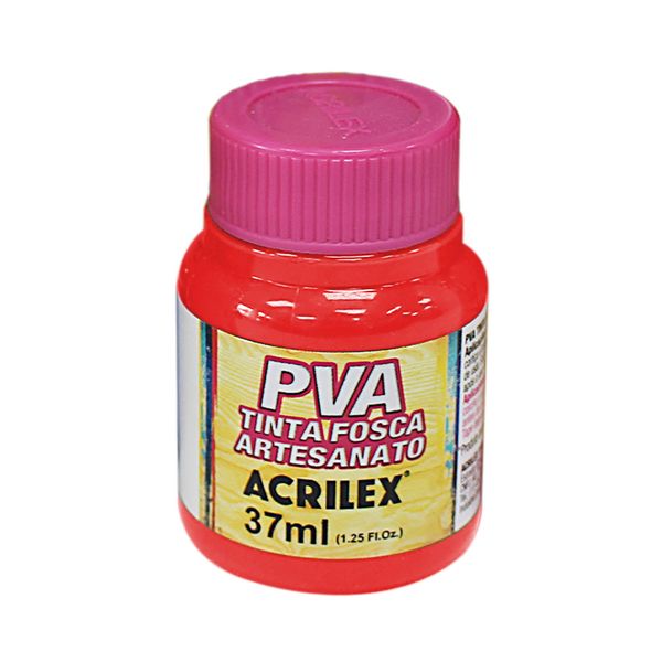 Tinta Pva Fosca para Artesanato 37ml Vermelho Fogo