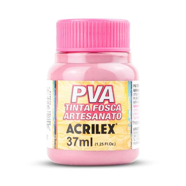 Tinta Pva Acrilex Fosca para Artesanato 37ml Rosa Ciclame