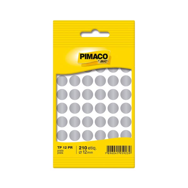 Etiqueta Adesiva Pimaco Circular TP-12 Prata com 350 Unidades Etiqueta Adesiva Pimaco Circular TP-12 Prata com 350 Unidades