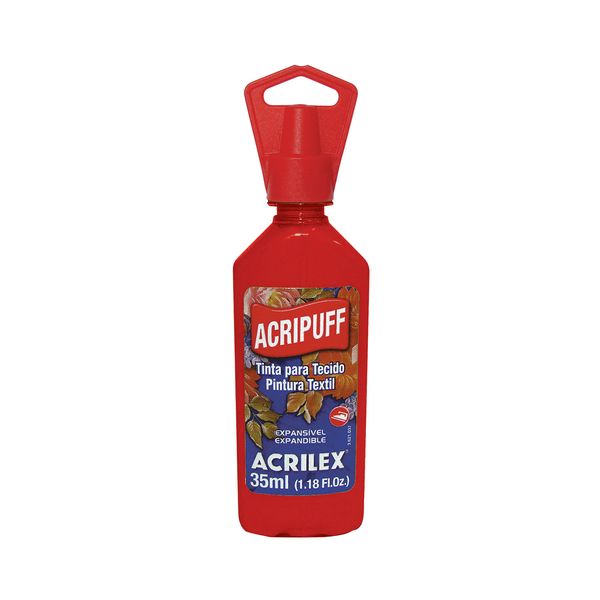 Tinta para Tecido Acripuff 35ml Vermelho Fogo