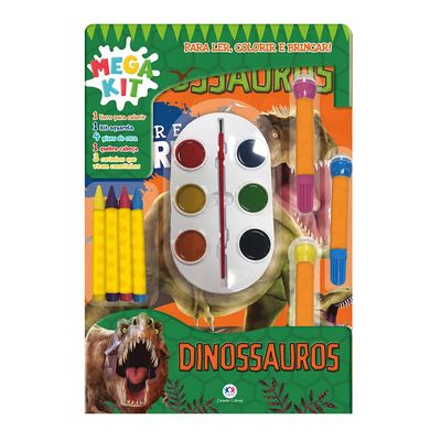 Megakit Livro para Ler e Colorir Ciranda Cultural Dinossauro