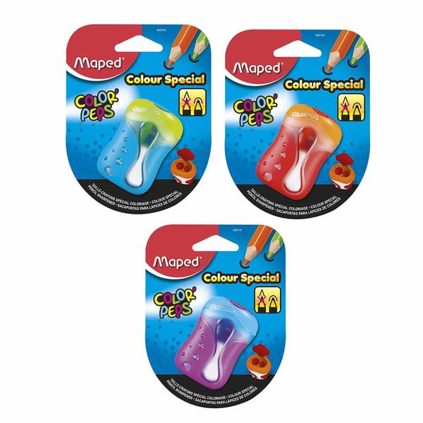 Apontador Maped com Depósito Color Peps 2 Furos Cores Diversas - Item Sortido Apontador Maped com Depósito Color Peps 2 Furos Cores Diversas - Item Sortido