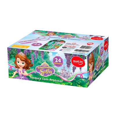 Tesoura Escolar Molin Princesa Sofia 13cm