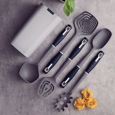 Jogo De Utensílios Verano Ônix Com Suporte 6 Peças - Tramontina 25599370