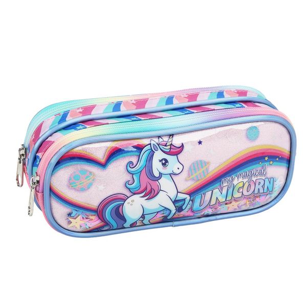 Estojo Duplo Infantil Feminino Unicorn ES43247 - Seanite