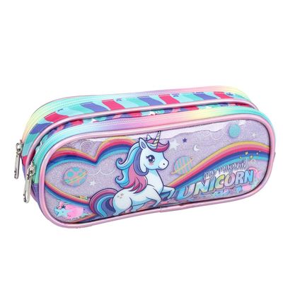 Estojo Duplo Infantil Feminino Unicorn ES43247 - Seanite