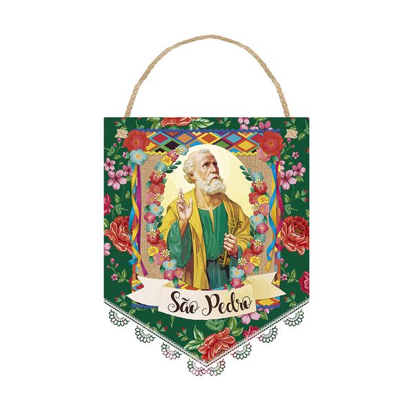 Estandarte de Santos de São João Litoarte Estampas Diversas - Item Sortido