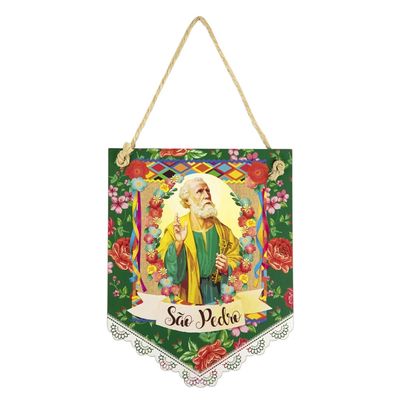 Estandarte de Santos de São João Litoarte Estampas Diversas - Item Sortido