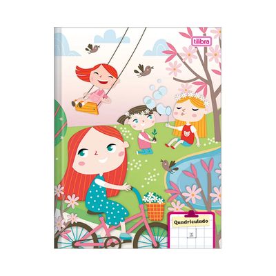 Caderno Quadriculado Tilibra 1x1cm Brochura Capa Dura Sapeca 40 Folhas Capas Diversas - Item Sortido
