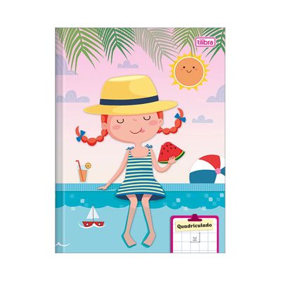 Caderno Quadriculado Tilibra 1x1cm Brochura Capa Dura Sapeca 40 Folhas Capas Diversas - Item Sortido