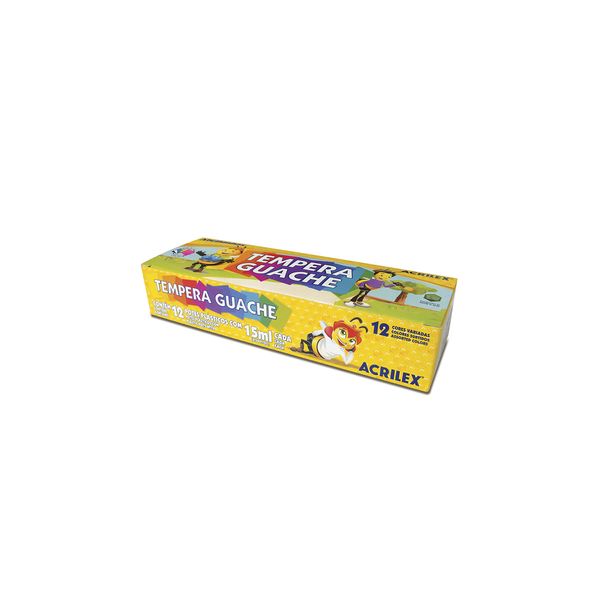 Tinta Guache Acrilex com 12 Cores 15ml Tinta Guache Acrilex com 12 Cores 15ml